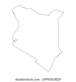 Kenya country map icon illustration design