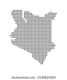 Kenya - Dotted Map. Map formed by Dots. Vector Illustration