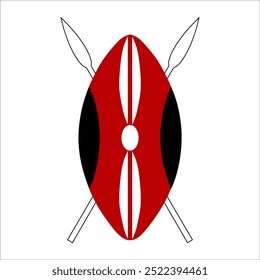 Kenya element flag national material design