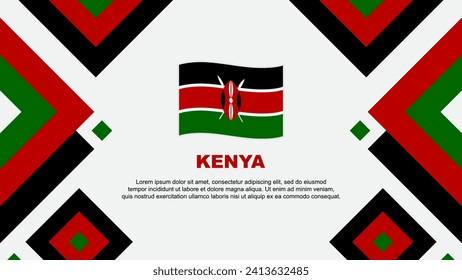Kenya Flag Abstract Background Design Template. Kenya Independence Day Banner Wallpaper Vector Illustration. Kenya Template