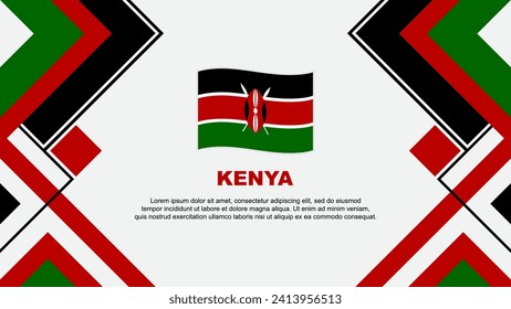 Kenya Flag Abstract Background Design Template. Kenya Independence Day Banner Wallpaper Vector Illustration. Kenya Banner