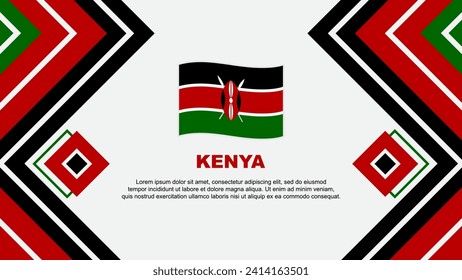 Kenya Flag Abstract Background Design Template. Kenya Independence Day Banner Wallpaper Vector Illustration. Kenya Design