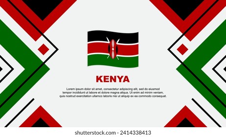 Kenya Flag Abstract Background Design Template. Kenya Independence Day Banner Wallpaper Vector Illustration. Kenya Illustration