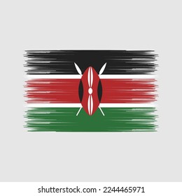 Kenya Flag Brush Vector Illustration