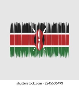 Kenya Flag Brush Vector Illustration