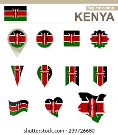 Kenya Flag Collection, 12 versions