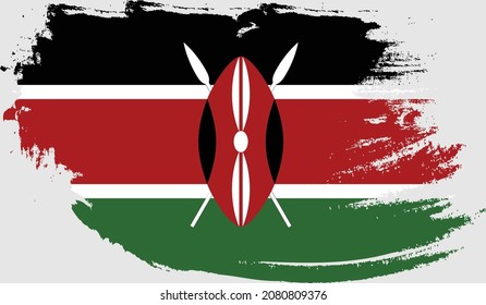 Kenya flag in grunge style