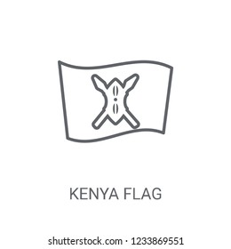 Kenya flag icon. Trendy Kenya flag logo concept on white background from Country Flags collection. Suitable for use on web apps, mobile apps and print media.