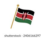 Kenya flag icon vector illustration