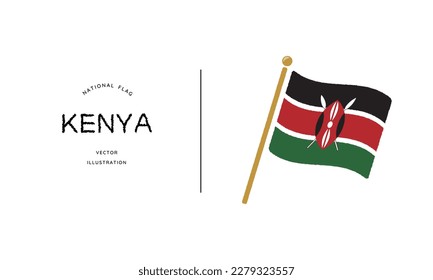 kenya flag icon vector illustration