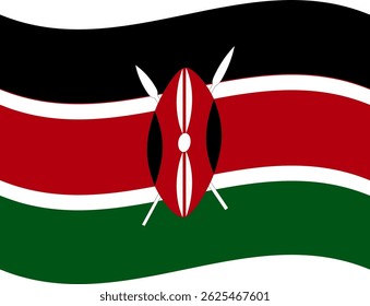 Kenya flag illustrator country flags symbol nation
waving icon