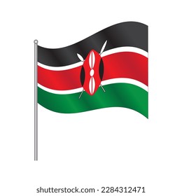 Kenya flag images illustration design