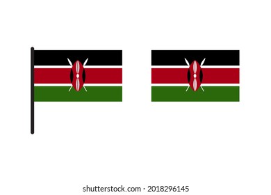 Kenya Flag isolated on white background