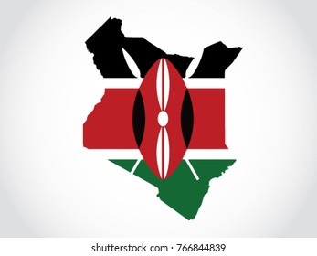 Kenya Flag Map Territory