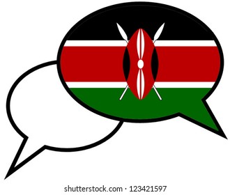 Kenya flag on speaking bubble