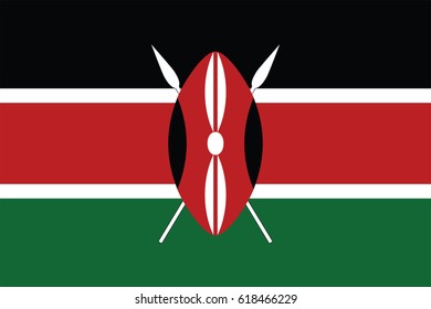 Kenya flag page symbol for your web site design Kenya flag logo, app, UI. Kenya flag Vector illustration, EPS10.