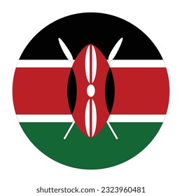 Kenya flag shape. Flag of Kenya shape