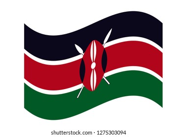 kenya flag vector