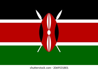 Kenya Flag Vector for Designer.
