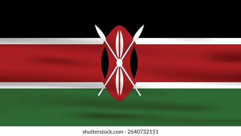 Kenya Flag Vector Icon Design