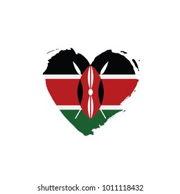 Kenya flag, vector illustration