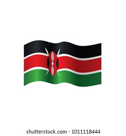 Kenya flag, vector illustration