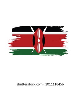 Kenya flag, vector illustration