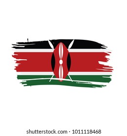 Kenya flag, vector illustration