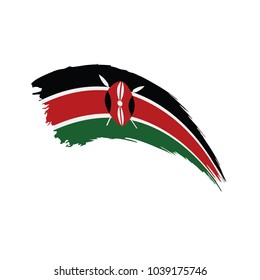 Kenya flag, vector illustration