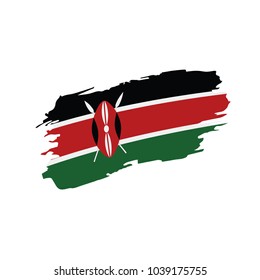 Kenya flag, vector illustration