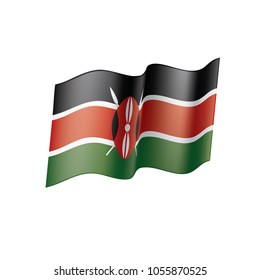 Kenya flag, vector illustration