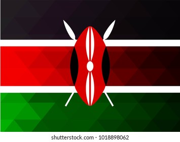 Kenya Flag vector illustration. Kenya  Flag. National Flag of Kenya .