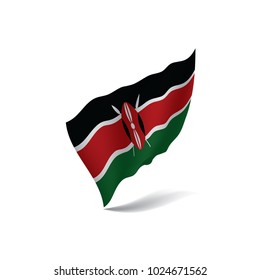 Kenya flag, vector illustration on a white background