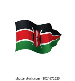 Kenya flag, vector illustration on a white background