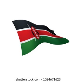 Kenya flag, vector illustration on a white background