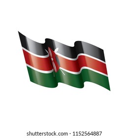 Kenya flag, vector illustration on a white background