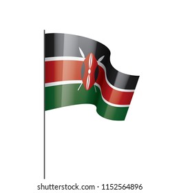 Kenya flag, vector illustration on a white background