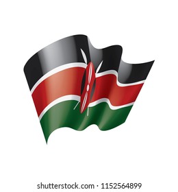 Kenya flag, vector illustration on a white background