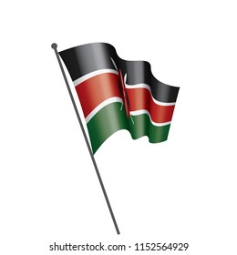 Kenya flag, vector illustration on a white background