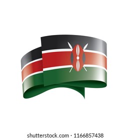 Kenya flag, vector illustration on a white background