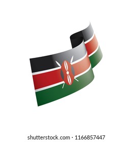 Kenya flag, vector illustration on a white background