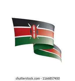 Kenya flag, vector illustration on a white background