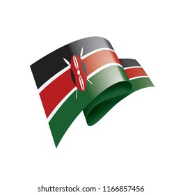 Kenya flag, vector illustration on a white background