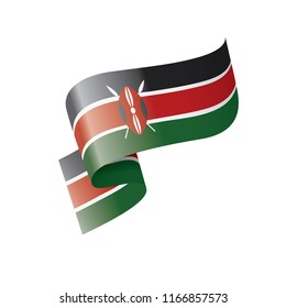 Kenya flag, vector illustration on a white background