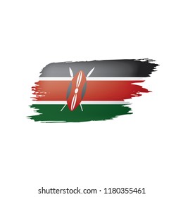 Kenya flag, vector illustration on a white background.