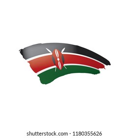 Kenya flag, vector illustration on a white background.