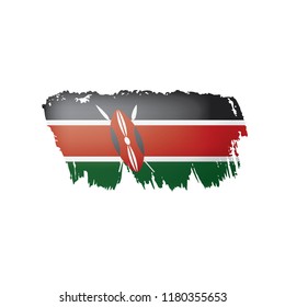 Kenya flag, vector illustration on a white background.