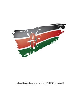 Kenya flag, vector illustration on a white background.