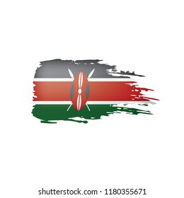 Kenya flag, vector illustration on a white background.