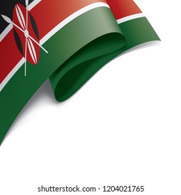 Kenya flag, vector illustration on a white background